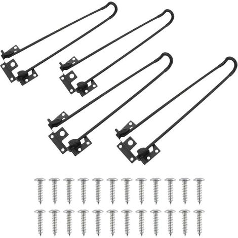 Quatre pieds de table pliants, pieds de table d'extérieur, avec vis, mobilier pliant en forme de U, hauteur 42 cm (1/5)