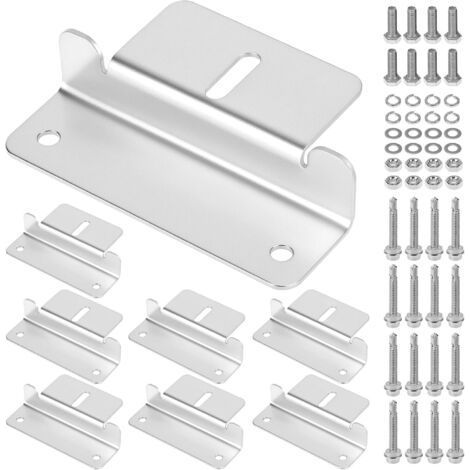 8 Pièces support Z pour panneaux solaires, supports panneau solaire avec écrous/boulons, pour camping-car et bateau (1/5)