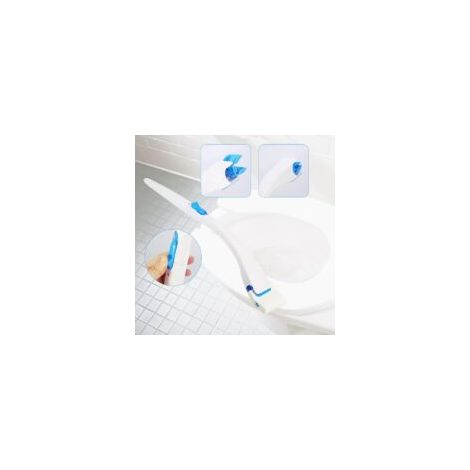 Cepillo de baño desechable, juego de cepillos de baño desechables, cepillo de baño con cabezales de repuesto, cepillo de baño desechable con cabezal de detergente concentrado reemplazable para el baño (1/4)