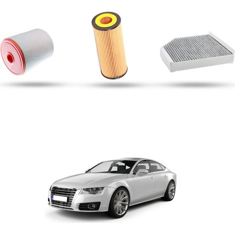 Kit Tagliando 3 filtri compatibile con Audi A7 (4GA,4GF) 2.8 tfsi 150kw dal 2010 (1/4)