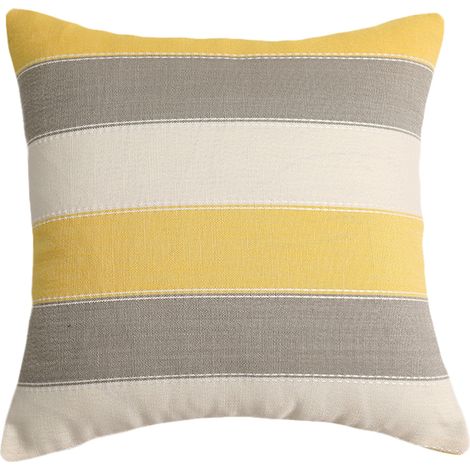 Housse De Coussin - Rayures Géométriques Imitation Coton Lin - Pour Salon Et Décoration Intérieure - 1 Pièce (1/5)