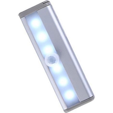 Lampada intelligente con sensore di movimento (1 pezzo), luce notturna, ricarica USB, 6 LED, per corridoio o mobili. (1/3)