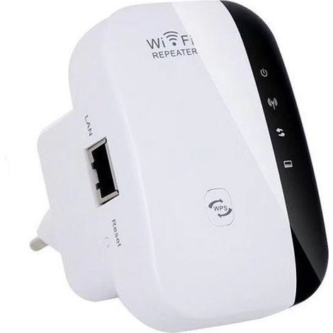 Amplificador de señal de punto de acceso inalámbrico (AP) de 300M para repetidor WiFi Europlug. Compatible con WiFi-N y estándar de 2,4 GHz. (1/5)
