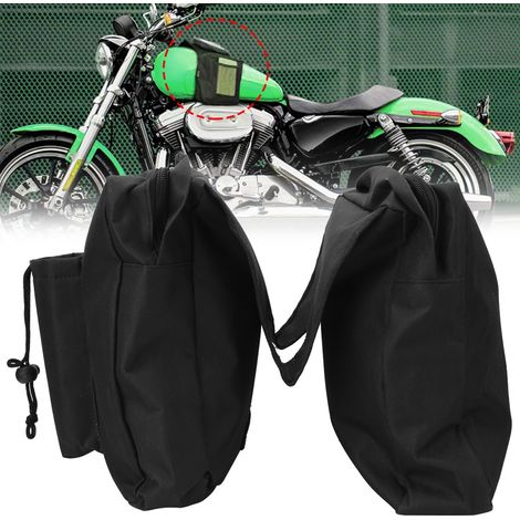 Sacoche de selle avant en polyester noir pour moto, quad, buggy de plage et motoneige (1/5)