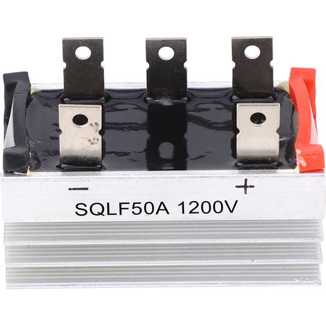 4 Stück Brückengleichrichter SQLF50A 1200V 3-Phasen-Gleichrichtungsmodul mit Kühlkörper (1/5)