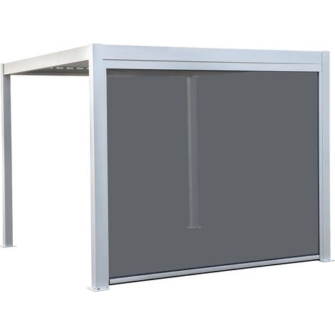 TENDA A RULLO 'ZEN' PER PERGOLA BIOCLIMATICA 'QUIETE' per mt 3 - bianco