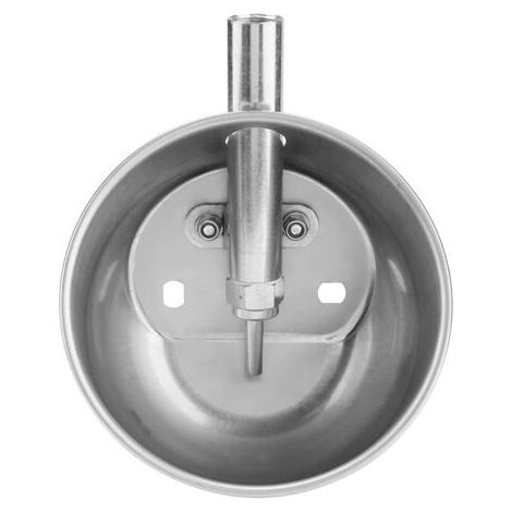 Stainless steel drinker, 15 cm, silver, for pigs and animals (1/5)