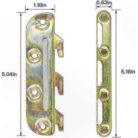 Supports de montage pour sommier avec vis, fixation de tête et pied de lit, accessoires de quincaillerie pour connexion robuste (1/3)
