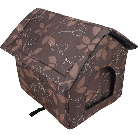 Niche pour Chat étanche à l'eau, Abri isolé et Confortable pour Chats et Chiens D'extérieur, 15,0x13,0x15,4 Pouces, Idéal pour la Protection Hivernale (1/5)