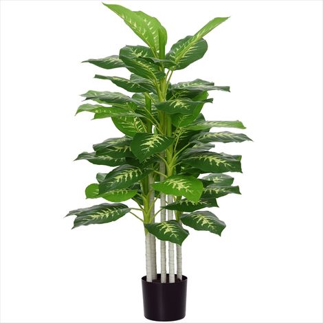 Plante artificielle Grande calathea 120 cm en pot ciment 53 PE (1/5)