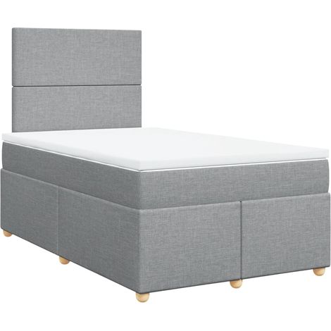 Maison Exclusive - Giroletto a Molle con Materasso Grigio Chiaro 120x200cm Tessuto (1/5)