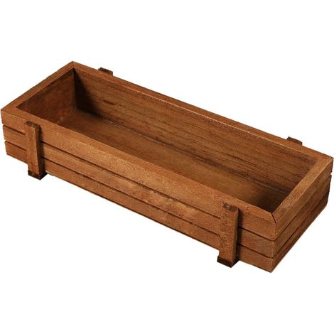 Wooden Plant Box, Rectangular Box, Plant Bed, Indoor and Outdoor, Rectangular Storage Box, Decorative Box for Garden, Yard, Patio, Balcony (1/5)
