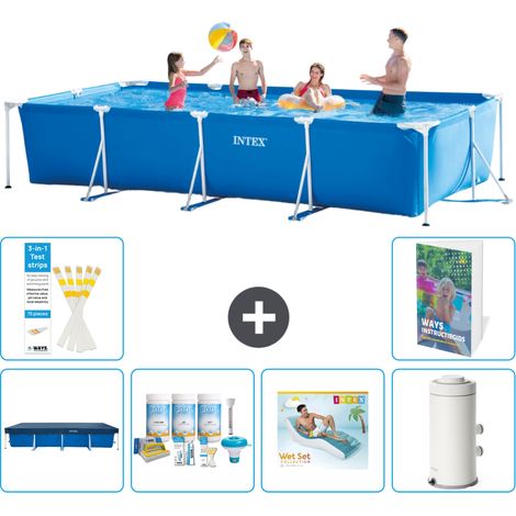 Rechteckiger Frame Pool - 450x220x84 cm - 7-teilig S161
