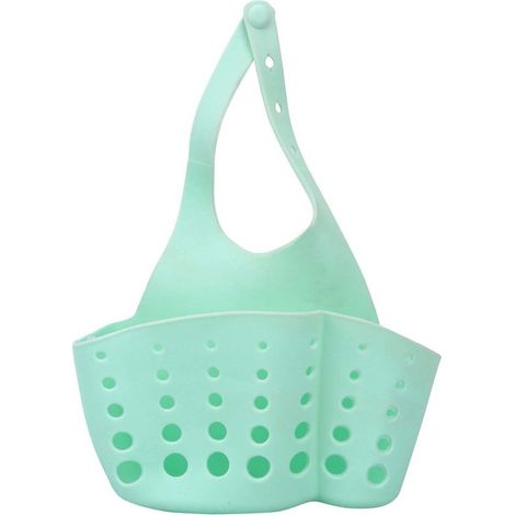 Panier Suspendu De Rangement - Pour Évier Cuisine Salle De Bain - En PVC Souple Et Drainant - 1 Pièce (1/4)