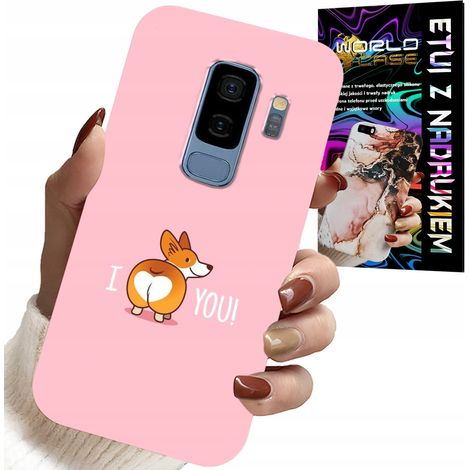 Hülle für Samsung Galaxy S9 Plus – lustiges Muster „Ich liebe dich“-Hunde-Hülle (1/5)