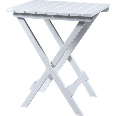 tavolo da esterno pieghevole "roxy" in polipropilene bianco 45x52x60 cm