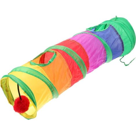 Tunnel Cat Jouet Interactif pour Et Rongeurs Tente avec Crinkle pour Jeux Et Détente 11025cm (1/5)