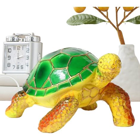 Lampe Tortue Résine Réaliste À LED Lumière Chaude Esthétique (1/5)