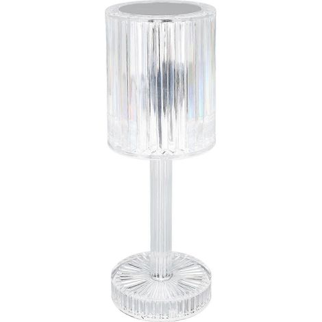 Lampe de table LED en cristal avec commande tactile, modes de changement de couleur, rechargeable par USB pour la chambre