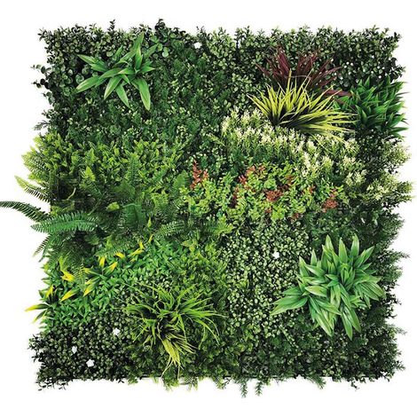 Panel decorativo de follaje sintético pastoreo - Verde - 1x1m Nortene
