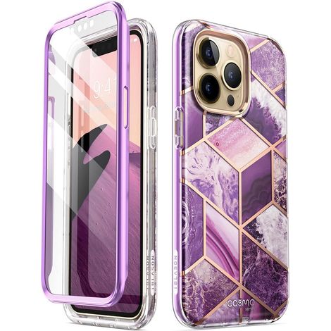 CUSTODIA PER APPLE IPHONE 13 PRO 6.1 POLLICI 2021 VIOLA ORO (1/5)