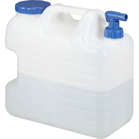Bidon d’eau 20 L avec robinet – Sans BPA – Transportable pour camping et festivals – Bouchon à vis étanche – Poignée de transport (1/5)