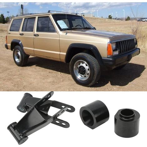 Kit de rehausse de suspension avant de 7,6 cm (3 po) et arrière de 5 cm (2 po) avec une paire de manilles pour Jeep Cherokee XJ 1984-2001 (surpoids)