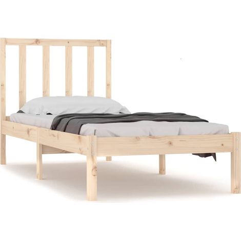Maison Exclusive - Massivholzbett ohne Matratze 75x190 cm Kiefern (1/5)
