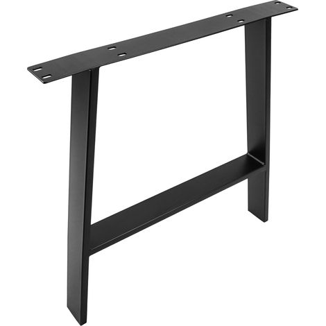 PrimeMatik - Pieds rectangulaire de table en acier 695 x 85 x 730 mm 2-pack (1/5)