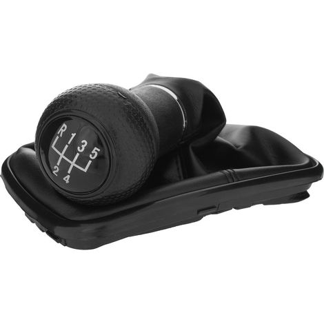 Pomello del cambio nero per VW Golf IV 98-05, 5 marce + foro per cuffia 12 mm (1/5)