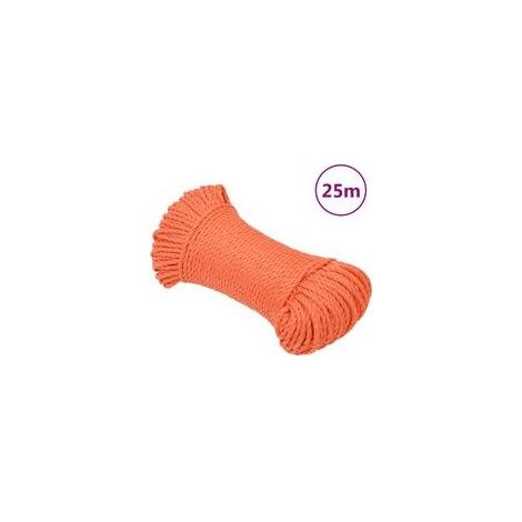 Corde de travail orange, 3 mm, 25 m, polypropylène- (1/5)