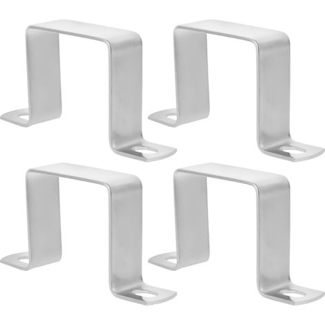304 Stainless Steel Square Tube Clamps – Pack of 4 (3.78×1.97×0.71") – Anti-Slip (1/5)