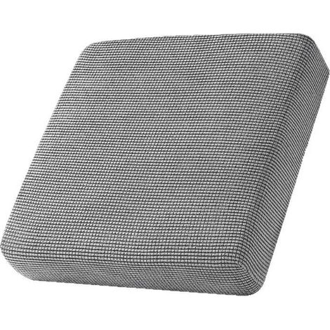 Housse de coussin de siège individuel extensible, housse de canapé en polyester résistant aux éclaboussures, 19,69 à 24,8 pouces de longueur, 17,72 à 25,59 pouces de largeur, gris clair (1/5)