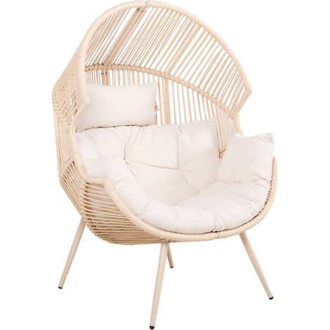 sweeek - Ei-Sessel für Outdoor aus Stahl und Kunststoff
