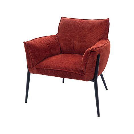 Amadeus - Fauteuil en tissu rouge Rosie (1/6)