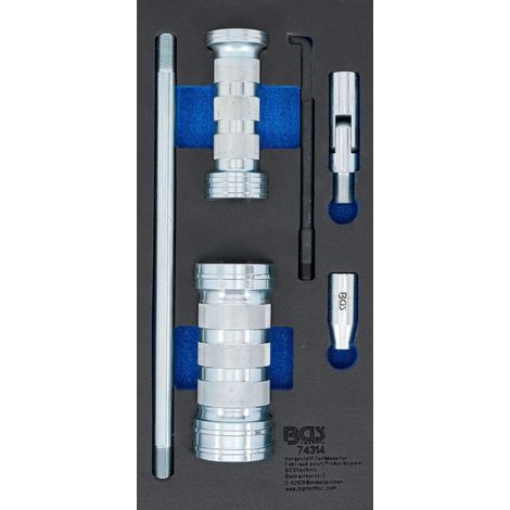 BGS Carro de taller Inserción 1/3: Juego de extractores de inyectores para camiones - 74314