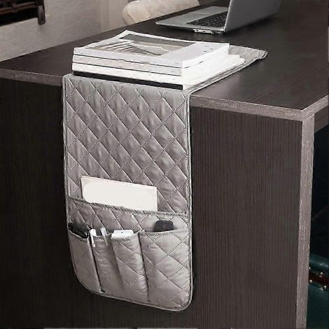 Sac de rangement pour accoudoir de canapé et de fauteuil inclinable, avec 5 poches, pouvant contenir 26 à 27 articles. (1/5)