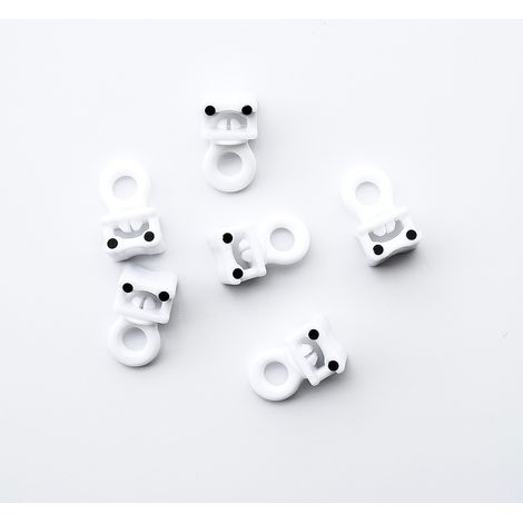 Accessoires pour tringle à rideaux : roulettes, rail droit ancien, rail courbe, rail de guidage, crochets, roulettes pivotantes bidirectionnelles à quatre pieds (20 pièces). (1/5)