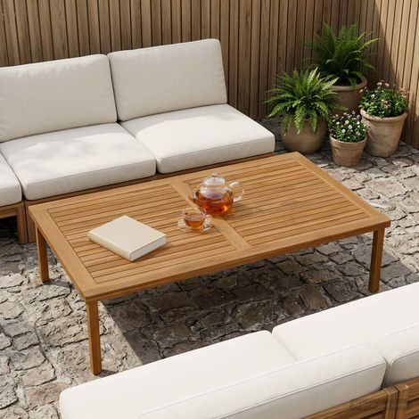 vidaXL Piano del tavolo Rettangolare Legno di teak solido (1/5)
