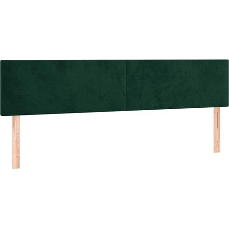 Têtes de lit Vert foncé 160x5x78/88 cm Velours (1/5)