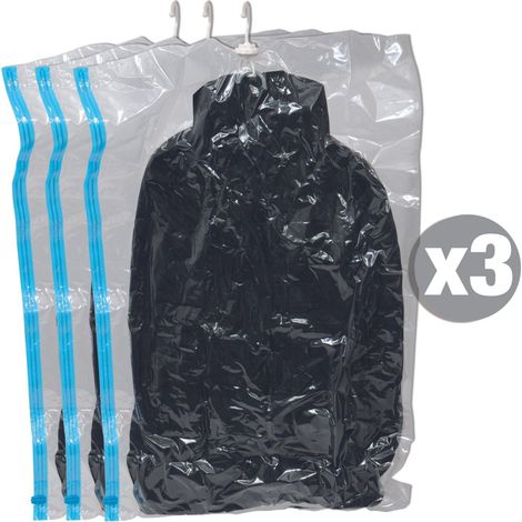 Set de 3 Fundas de Ropa Vacías Air para Colgar Transparente MSV (1/4)