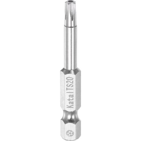 T20 Magnétique Sécurité Étoile 5 Pointe Torx Embout Tournevis 1/4" Hex Tige 2" Longueur (1/5)