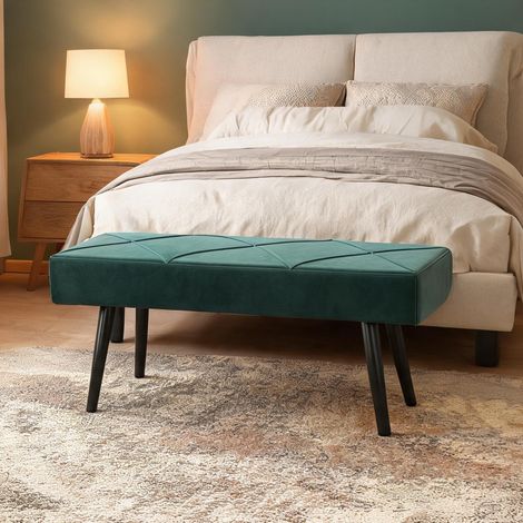 Table de chevet coloris vert en polyester acier 100 x 36 x 45 cm (1/5)