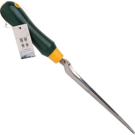 Outil de Désherbage Manuel, Poignée Ergonomique, Couleur Vive, Durable, Cadeau de Jardin, Acier Inoxydable, pour la Plantation, Le Repiquage, Le Désherbage (Manche Vert Encre) (1/5)
