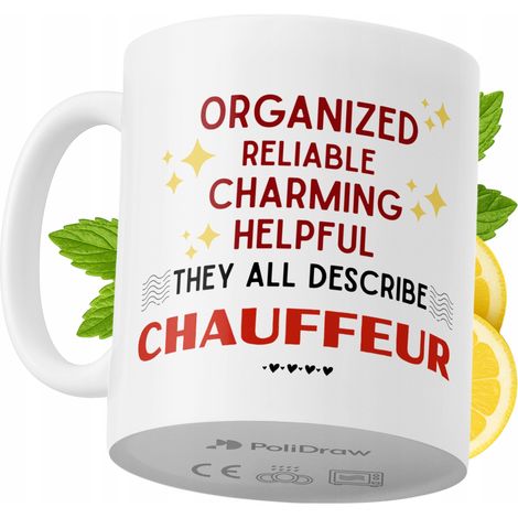 Lustiger Chauffeur-Becher mit witzigem Textdesign – ideal für Geburtstage, Namenstage und Feiertage. Premium-Becher für besondere Anlässe, ob zu Hause, im Büro oder bei der Arbeit. Farbe: Weiß, 330 ml