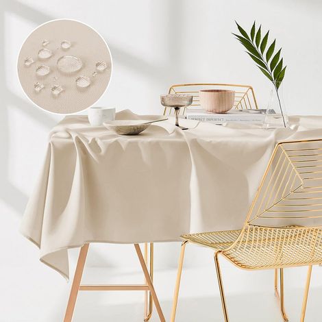 Nappe de Table 140 x 220 cm Crème (1/5)