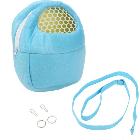 Transporttasche für Ratten, Hamster, Igel und Frettchen – Komfortabler Reisebeutel – Blau (1/5)