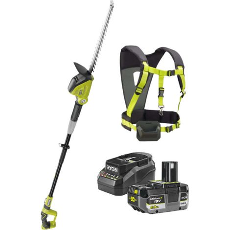 Taille-haies RYOBI 18V One+ OPT1845 - Batterie 4,0Ah et chargeur - Harnais ergonomique (1/5)