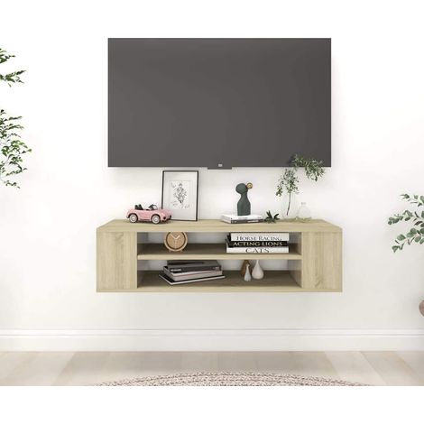 vidaXL Mobile TV Pensile Rovere Sonoma 100x30x26,5cm Legno (1/5)