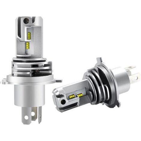 Phare de voiture LED ultra-mince, 2 pièces, puissance d'ampoule unique 55W, 12V, 6000 lumens, température de couleur 6000K, matériau aluminium aviation, blanc (1/4)